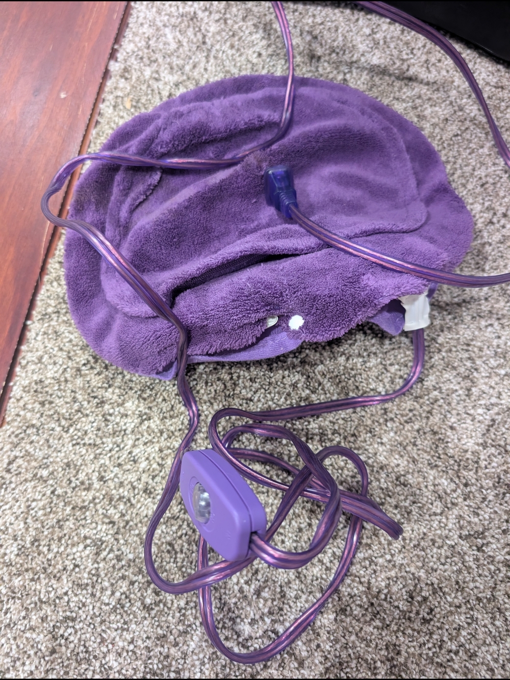 Purple Electric Heating Pad with Soft Cover